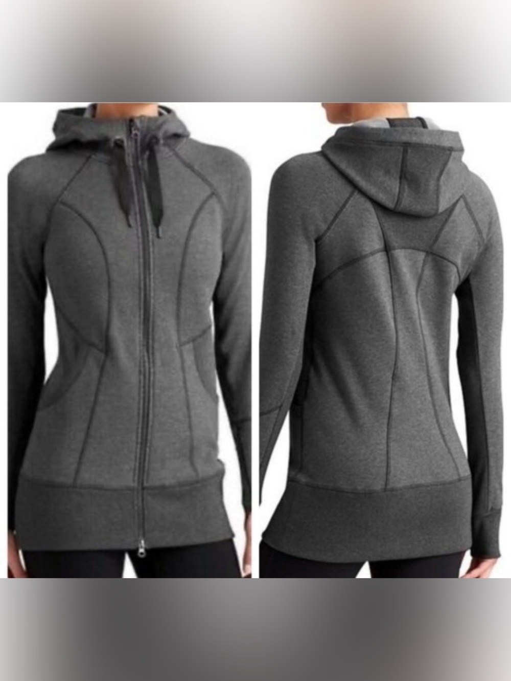 Athleta CYA Strength Hoodie Full Zip Fleece Lined Jacket